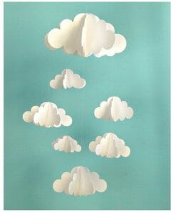 Mobile en forme de nuage pour bébé