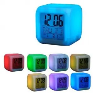veilleuse avec indicateur de réveil en cube lumineux